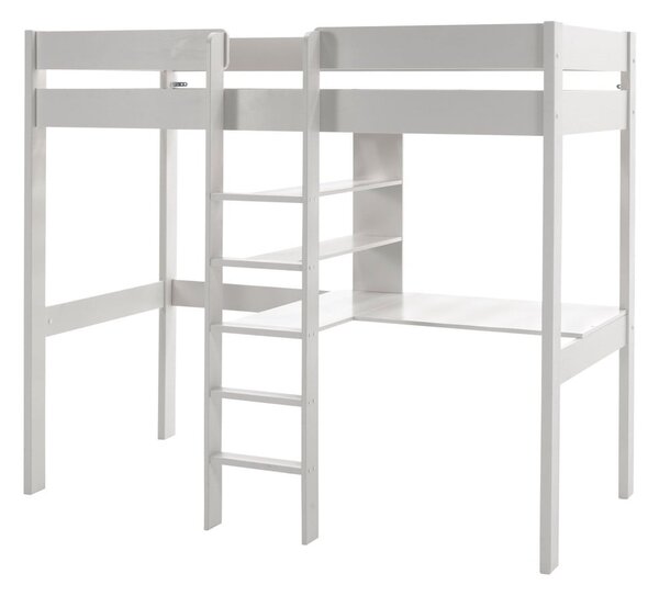 Białe podwyższone łóżko dziecięce 90x200 cm Pino – Vipack