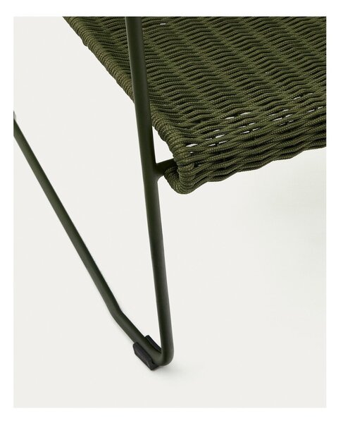 Zielony metalowy fotel ogrodowy Maurina – Kave Home