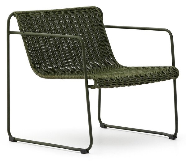 Zielony metalowy fotel ogrodowy Maurina – Kave Home