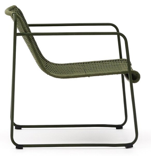 Zielony metalowy fotel ogrodowy Maurina – Kave Home