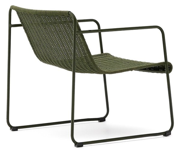 Zielony metalowy fotel ogrodowy Maurina – Kave Home