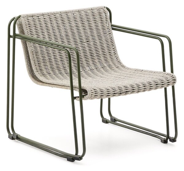Zielony metalowy fotel ogrodowy Maurina – Kave Home