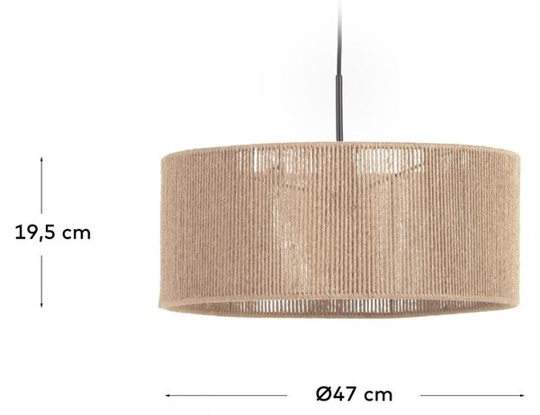 Naturalny abażur ø 47 cm Crista – Kave Home