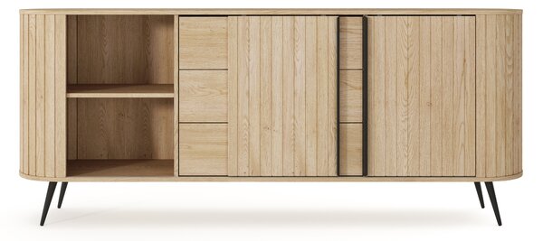 Komoda Luvio 196 cm z szufladami - dąb cremona
