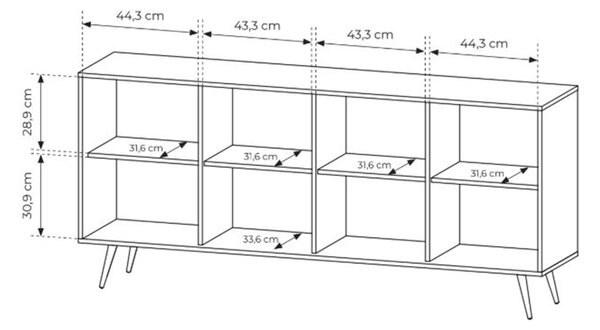 Komoda Flaro 183 cm z oświetleniem - dąb dunin