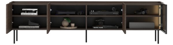 Szafka RTV Dunari 220 cm z metalowymi nogami - dąb dunin