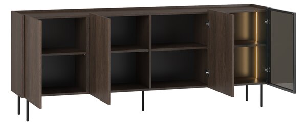 Komoda Dunari 220 cm czterodrzwiowa - dąb dunin