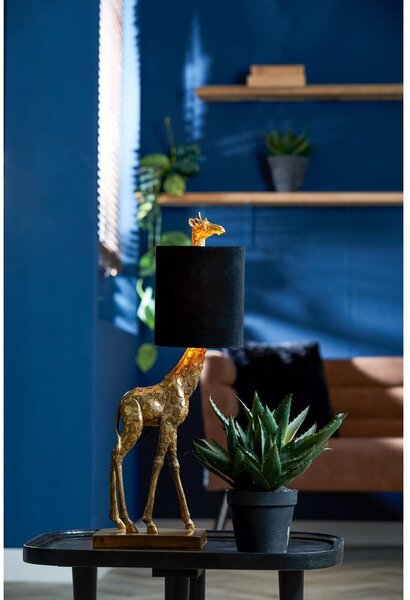 Czarno-brązowa lampa stołowa (wysokość 61 cm) Giraffe – Light & Living