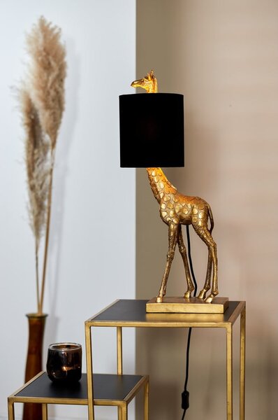 Czarno-brązowa lampa stołowa (wysokość 61 cm) Giraffe – Light & Living