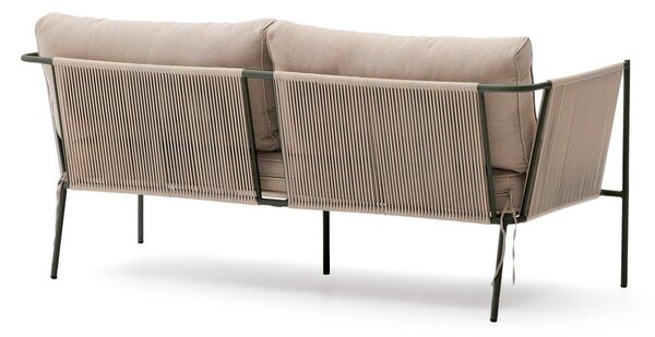 Zielono-beżowa tapicerowana sofa ogrodowa Zivia – Kave Home