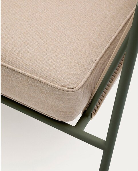 Zielono-beżowa tapicerowana sofa ogrodowa Zivia – Kave Home