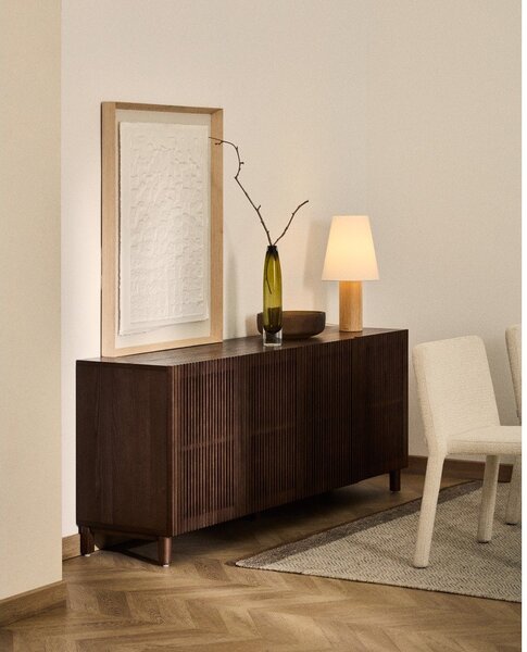 Ciemnobrązowa komoda w dekorze orzecha 181x71,5x42,5 cm Beyla – Kave Home