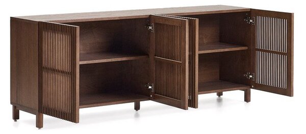 Ciemnobrązowa komoda w dekorze orzecha 181x71,5x42,5 cm Beyla – Kave Home