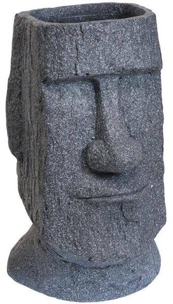 Donica Głowa Moai szara 43 cm