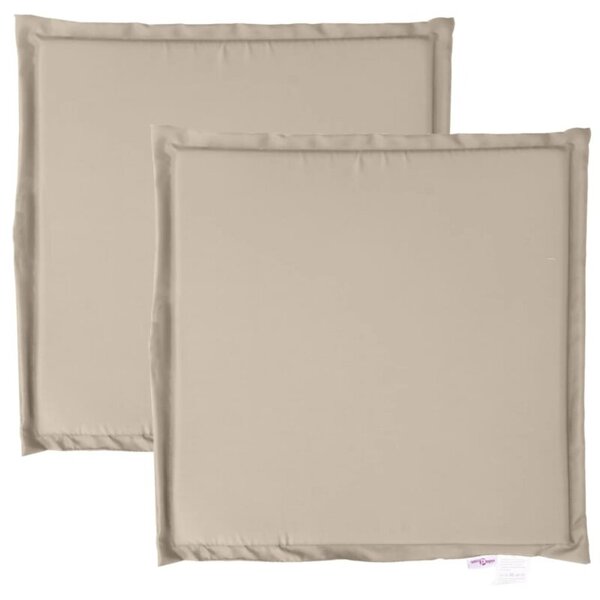 Podkładki na siedziska ogrodowe, 2 szt., taupe, 45x45x2 cm