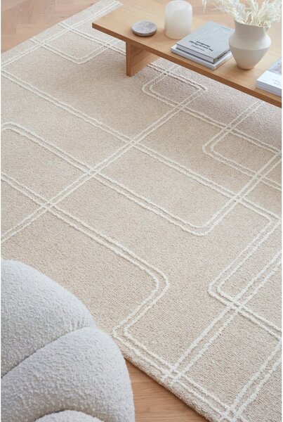 Beżowy wełniany dywan tkany ręcznie 160x230 cm Ada – Asiatic Carpets