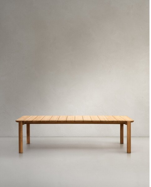 Stół ogrodowy z litego drewna tekowego 102x220 cm Icaro – Kave Home