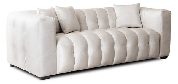 Sofa MODERNO 3S Trzyosobowa Kremowa Welurowa Nowoczesna