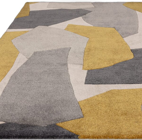 Dywan z włókien z recyklingu tkany ręcznie w kolorze ochry/szary 160x230 cm Romy – Asiatic Carpets