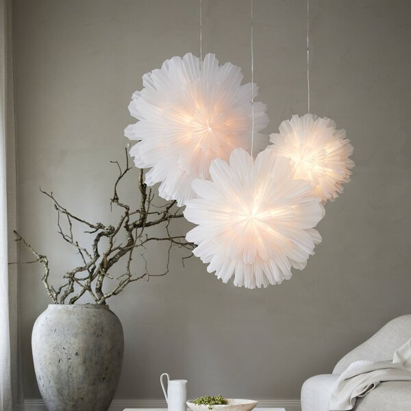 Lampa Stołowa Watt & Veke, Snöblomma, biały, salon, papier | karton, design
