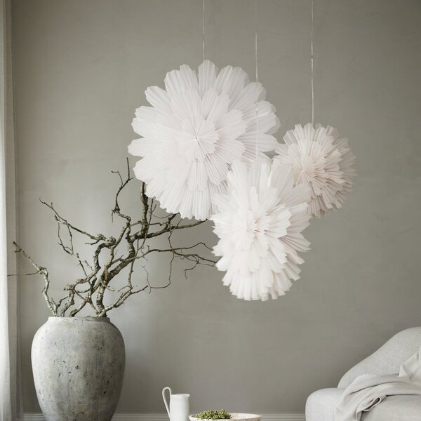 Lampa Stołowa Watt & Veke, Snöblomma, biały, salon, papier | karton, design