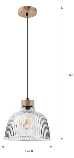 Lampa wisząca Asta Lamkur, możliwość ściemniania, przezroczysty / transparentny, salon / jadalnia, szkło