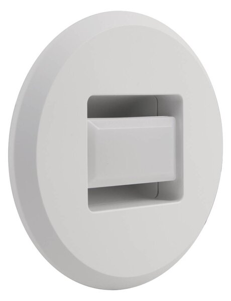 MEGAMAN Oprawa wpuszczana LED Tina, biała, Ø 9 cm, obrotowa Tina, biały / opal, salon / jadalnia, tworzywo sztuczne, nowoczesny