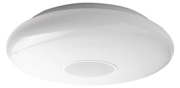 MEGAMAN Lampa sufitowa LED Matter Muse, biała, RGBW, IP54, smart możliwość ściemniania, biały / opal, salon / jadalnia, tworzywo sztuczne, nowoczesny
