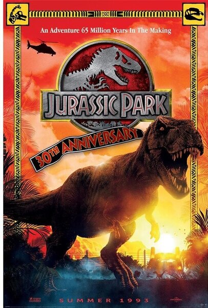 Plakat, Obraz Jurassic Park - 30 rocznica, (61 x 91.5 cm)