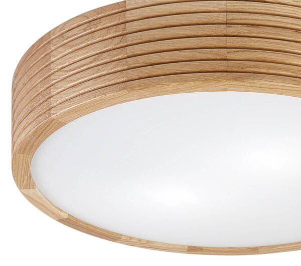 Lampa sufitowa Linaro Lamkur, możliwość ściemniania, jasne drewno, salon / jadalnia, drewno