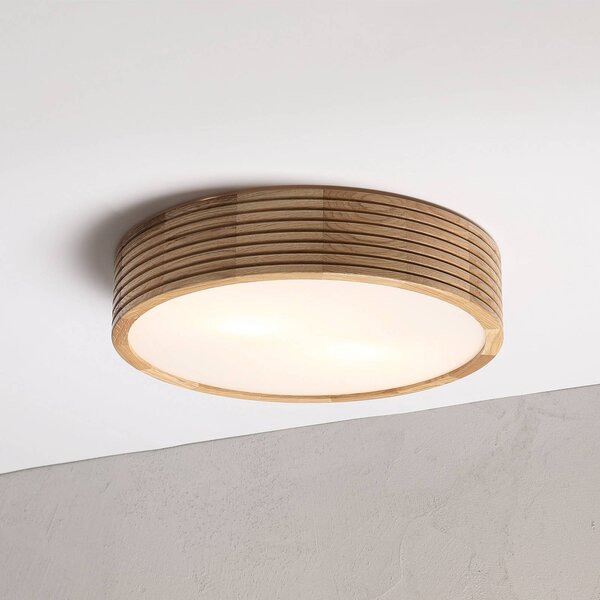 Lampa sufitowa Linaro Lamkur, możliwość ściemniania, jasne drewno, salon / jadalnia, drewno