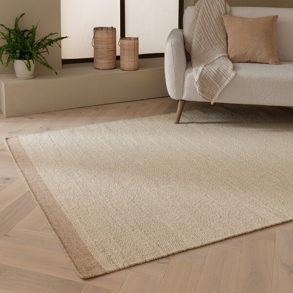 Beżowy/kremowy wełniany dywan tkany ręcznie 120x170 cm Lima Sand – Asiatic Carpets