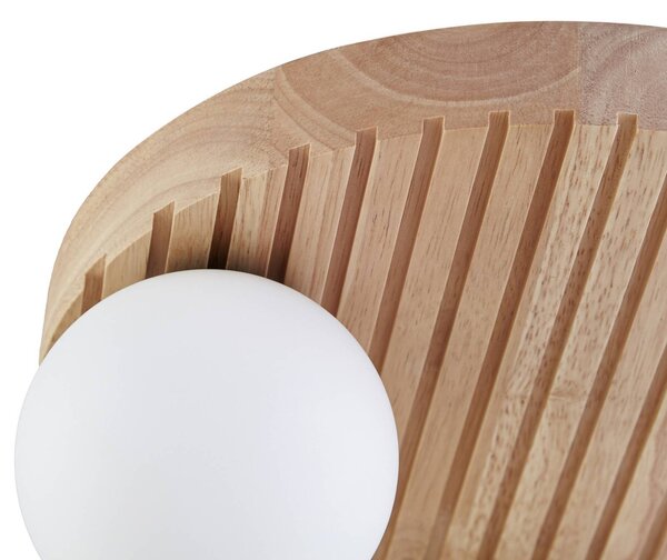Lampa sufitowa Mori Lindby, możliwość ściemniania, jasne drewno, salon / jadalnia, drewno, nowoczesny