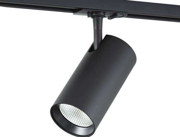 System szynowy Lindby Linaro, średnica 7 cm, 4-punktowa, LED, czarny, CCT Linaro Lindby, możliwość ściemniania, czarny, biuro, aluminium, nowoczesny