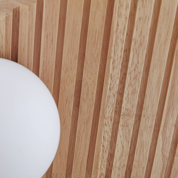 Lampa sufitowa Mori Lindby, możliwość ściemniania, jasne drewno, salon / jadalnia, drewno, nowoczesny