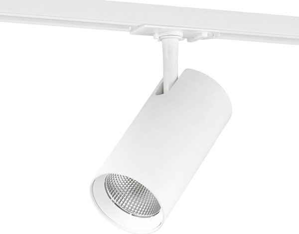 System szynowy Lindby Linaro, średnica 7 cm, 5-punktowa, LED, biały, CCT Linaro Lindby, możliwość ściemniania, biały / opal, biuro, aluminium, nowoczesny
