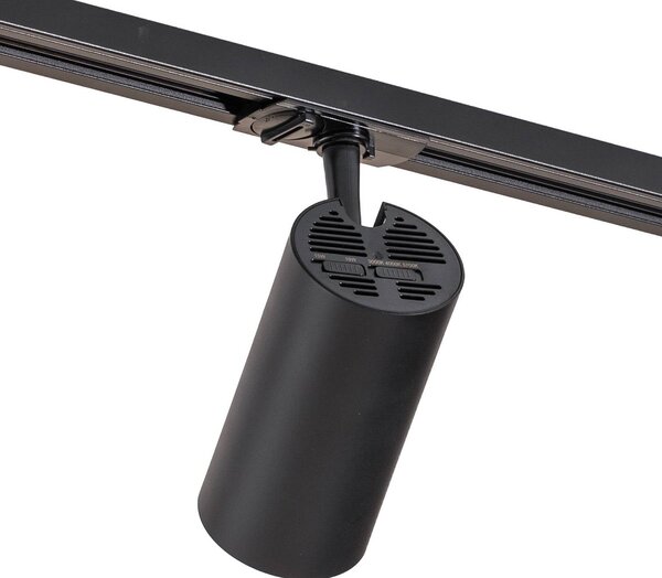 System szynowy Lindby Linaro, średnica 7 cm, 3-punktowa, LED, czarny, CCT Linaro Lindby, możliwość ściemniania, czarny, biuro, aluminium, nowoczesny