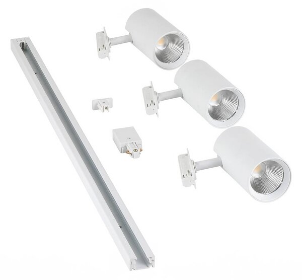 System szynowy Lindby Linaro, średnica 7 cm, 3-punktowa, LED, biały, CCT Linaro Lindby, możliwość ściemniania, biały / opal, biuro, aluminium, nowoczesny