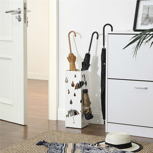 Stojak na parasole UMBRELLA, 15,5x15,5x49cm, biała SongmicsHome