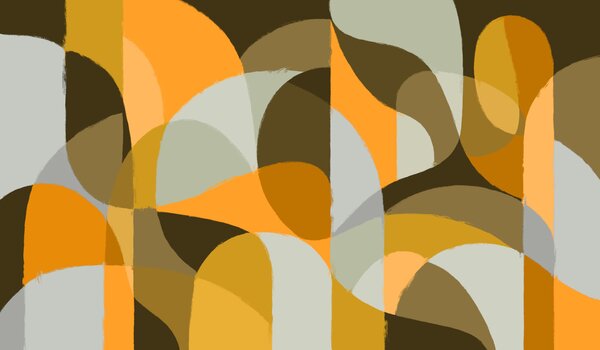 Fototapeta Kolorowy wzór z zakrzywionymi kształtami, Fototapety Abstrakcja, Popularne Fototapety - Tapeko.pl