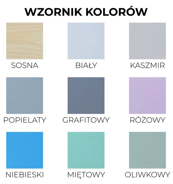 Łóżeczko domek, wysuwane Antala - Wybór koloru