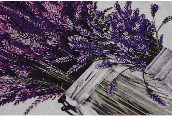 Fioletowo-jasnoszare dywaniki łazienkowe zestaw 2 szt. 60x100 cm Purpura – Foutastic