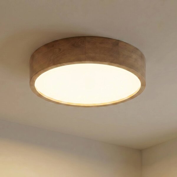 Lampa sufitowa Cleo TEMAR LIGHTING, możliwość ściemniania, jasne drewno, salon / jadalnia, drewno, nowoczesny