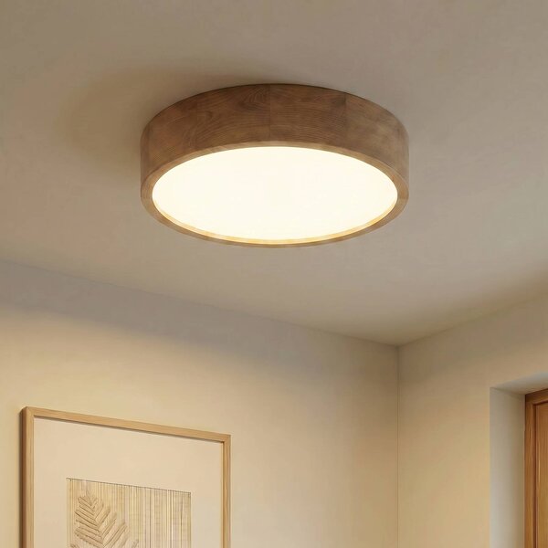 Lampa sufitowa Cleo TEMAR LIGHTING, możliwość ściemniania, jasne drewno, salon / jadalnia, drewno, nowoczesny