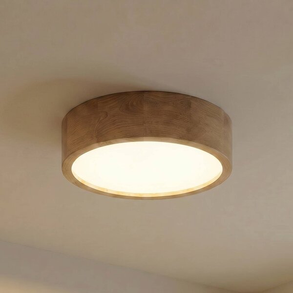Lampa sufitowa Cleo TEMAR LIGHTING, możliwość ściemniania, jasne drewno, salon / jadalnia, drewno, nowoczesny