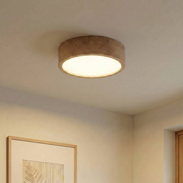 Lampa sufitowa Cleo TEMAR LIGHTING, możliwość ściemniania, jasne drewno, salon / jadalnia, drewno, nowoczesny
