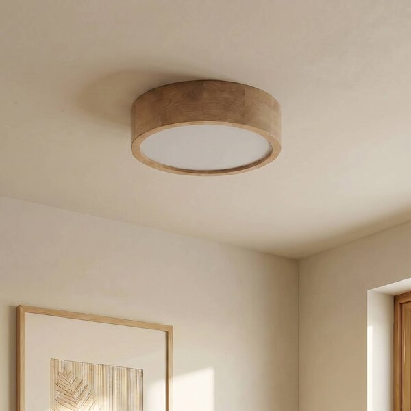 Lampa sufitowa Cleo TEMAR LIGHTING, możliwość ściemniania, jasne drewno, salon / jadalnia, drewno, nowoczesny