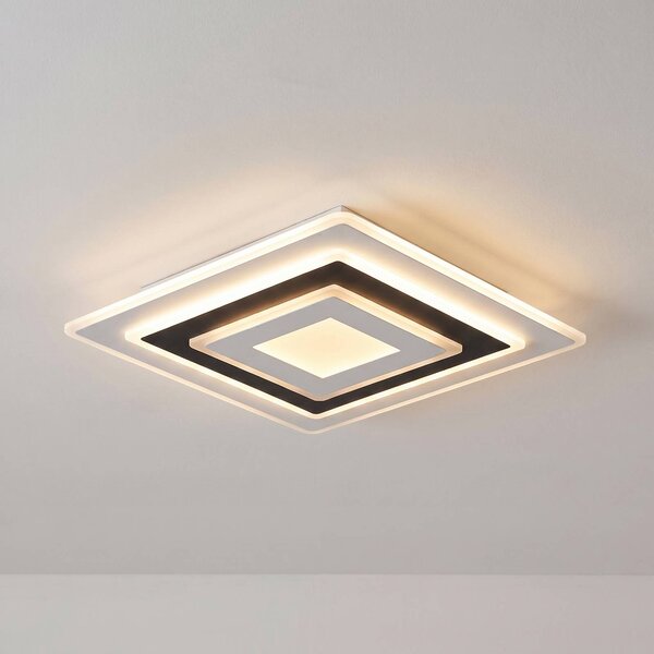 Lampa sufitowa LED Rebeka Lindby, możliwość ściemniania, biały / opal, salon / jadalnia, tworzywo sztuczne, nowoczesny