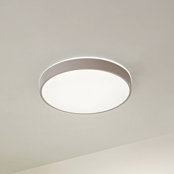 Lampa sufitowa LED Zylo Lindby, możliwość ściemniania, kremowy / amber, salon / jadalnia, tworzywo sztuczne