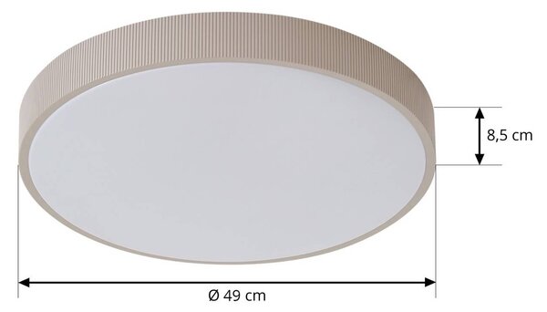 Lampa sufitowa LED Zylo Lindby, możliwość ściemniania, kremowy / amber, salon / jadalnia, tworzywo sztuczne